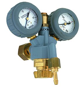 Kleine drukreduceerklep met dynamische drukmeter tot 16 l/min