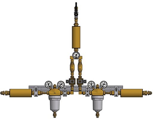 Automatic change-over station for acetylene according EN ISO 14114