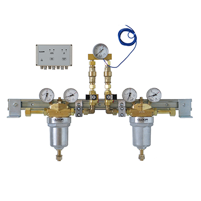Automatic switching for high flow rate with ZD 79 controllers with contact pressure gauges